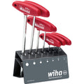 Wiha stiftsleutelset met dwarsgreep (rood, 8-delig, zeskant, hoogglans vernikkeld, incl. werkbankhouder )