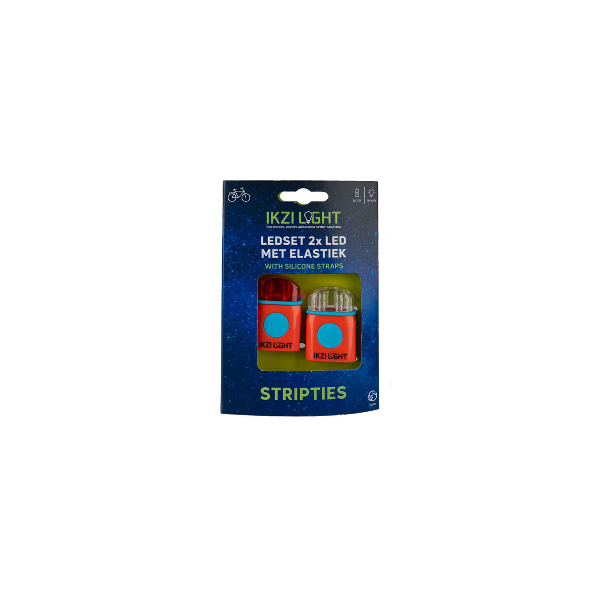IkziLight LED rood verlichting set Mini siliconen (hangverpakking)