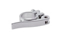 Collier de serrage pour tige de selle avec dégagement rapide 38,5 mm, argent (emballage suspendu)