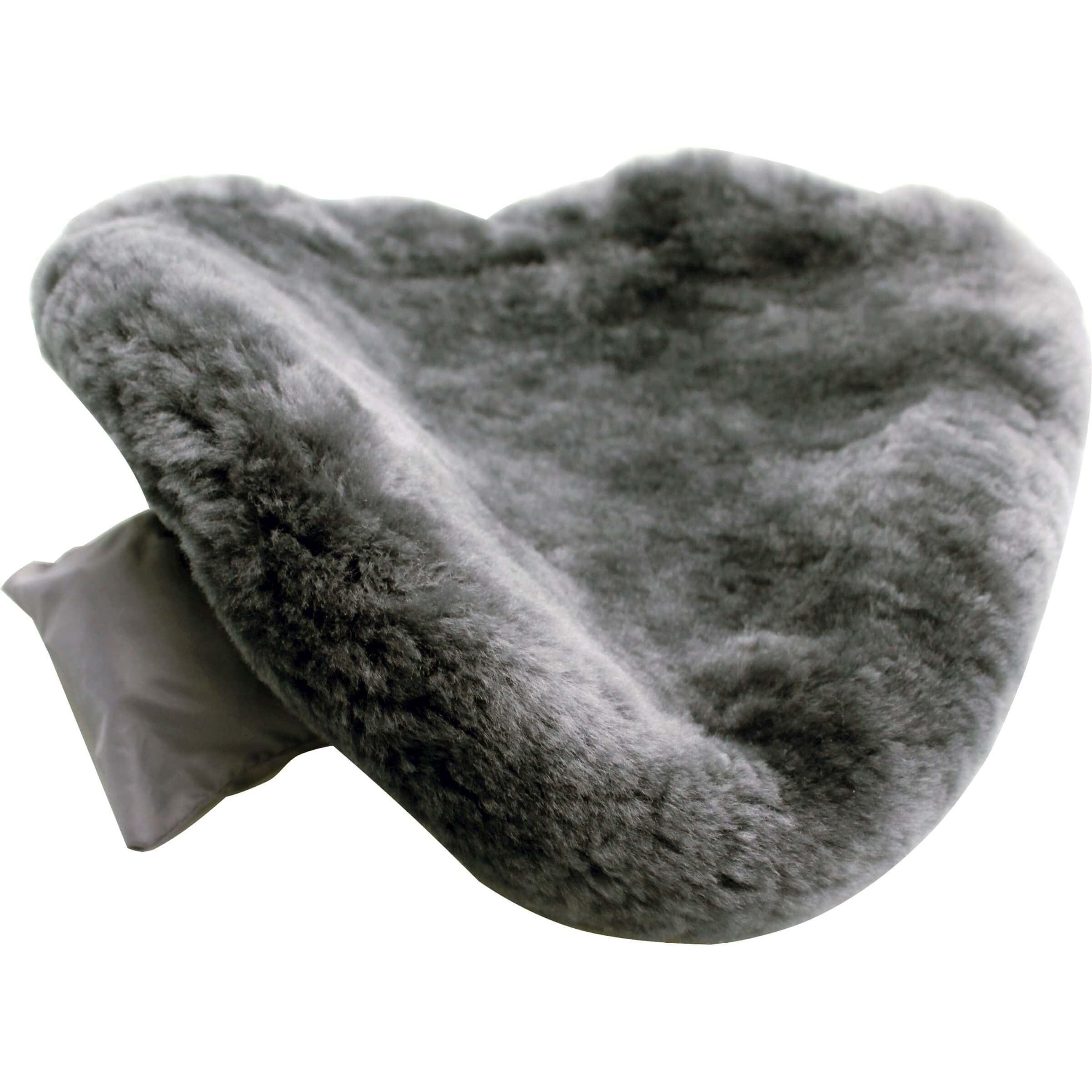 tapis de selle en cuir d'agneau avec housse de pluie
