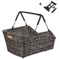 Basil fietmand cento rattan look met mik bevestiging 22 liter 41 x 25 x 12 cm - bruin