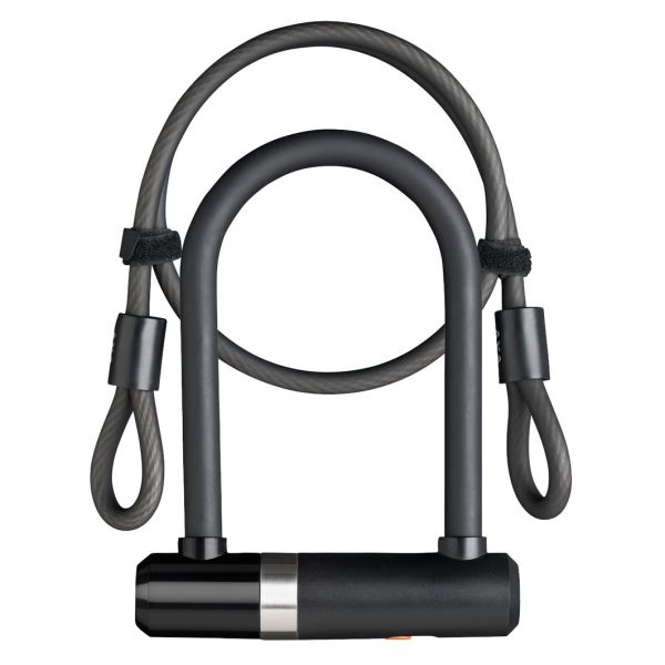 Axa - Beugelslot newton mini + kabel 100/8 - zwart