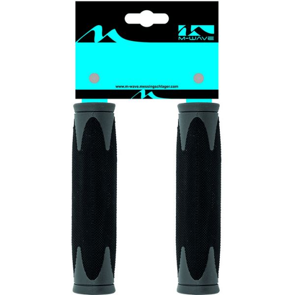 M-Wave - Handvatset atb zwart/grjs 130mm 2-componenten