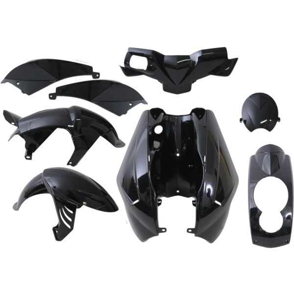Edge - Plaatset 8-delig voor peugeot ludix - zwart metallic