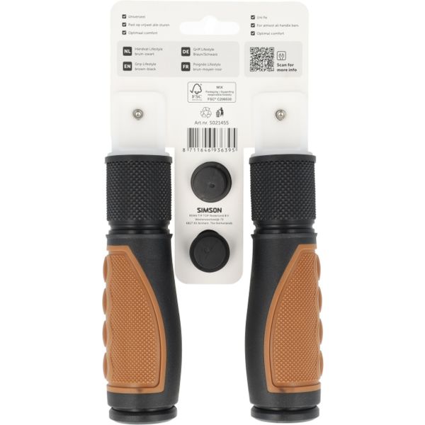 Simson - handvatset lifestyle middenbruin/zwart