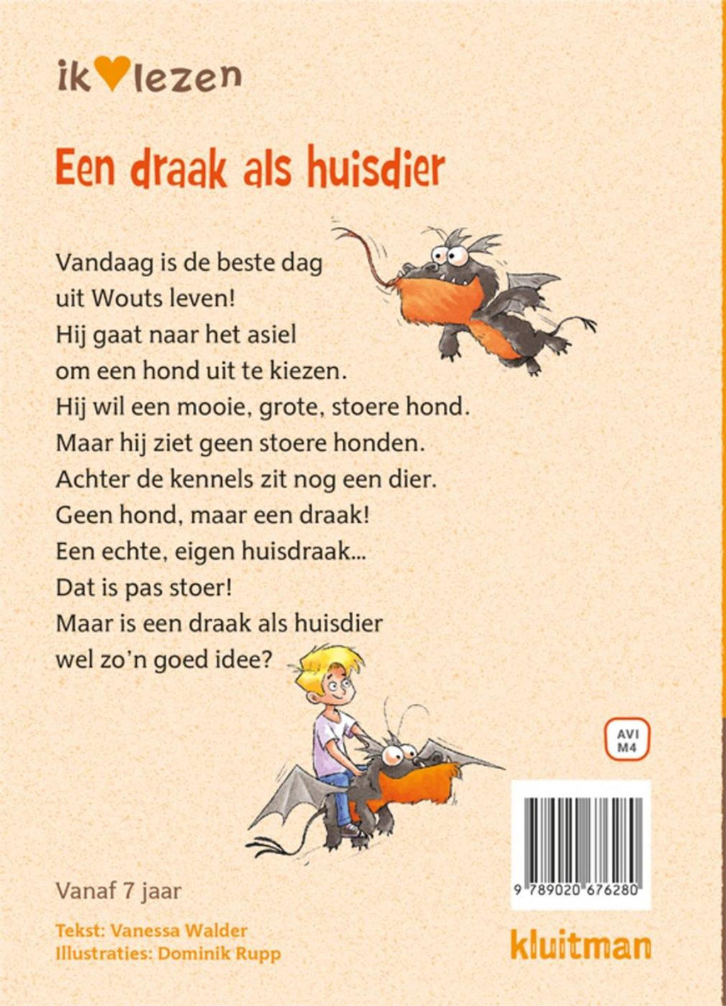 Kluitman - Kluitman Ik hou van lezen - een draak als huidier avi-m4