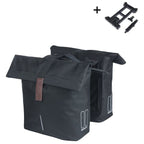 BASIL - BASIL Dubbele fietstas city mik 28-32 liter - zwart