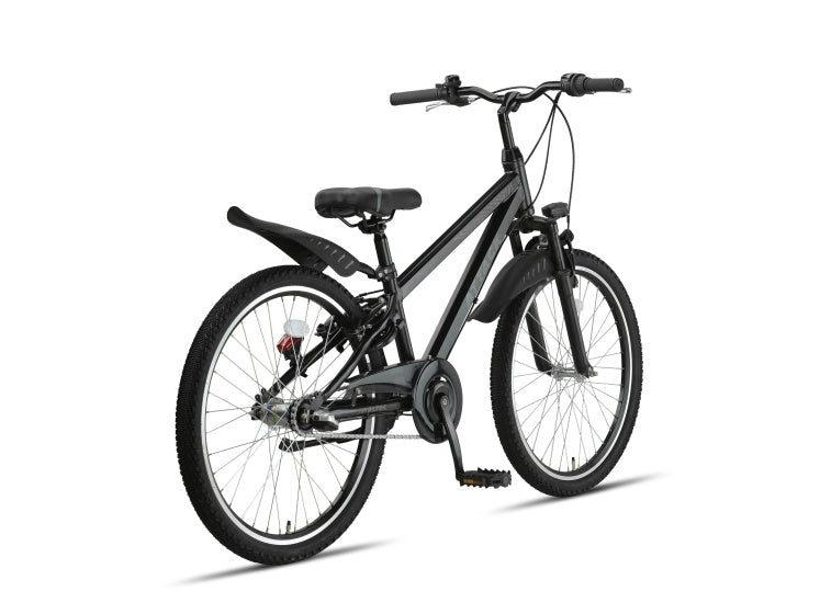 Altec attack mtb 24 inch jongens 3v v-brakes zwart