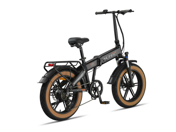 Altec cross fatbike vouwfiets 20 inch 39 cm unisex 7v schijfrem matzwart