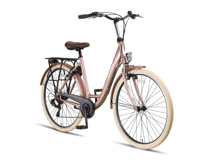 Altec - Metro 28 inch 52 cm dames 7v v-brakes zalmroze