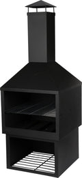 Ambiance Sfeerhaard met Brandwerend Staal 44 x 44 x 118 cm Zwart