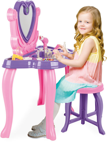 Pilsan Heart speelgoedmake-uptafel met geluid paars 21-delig