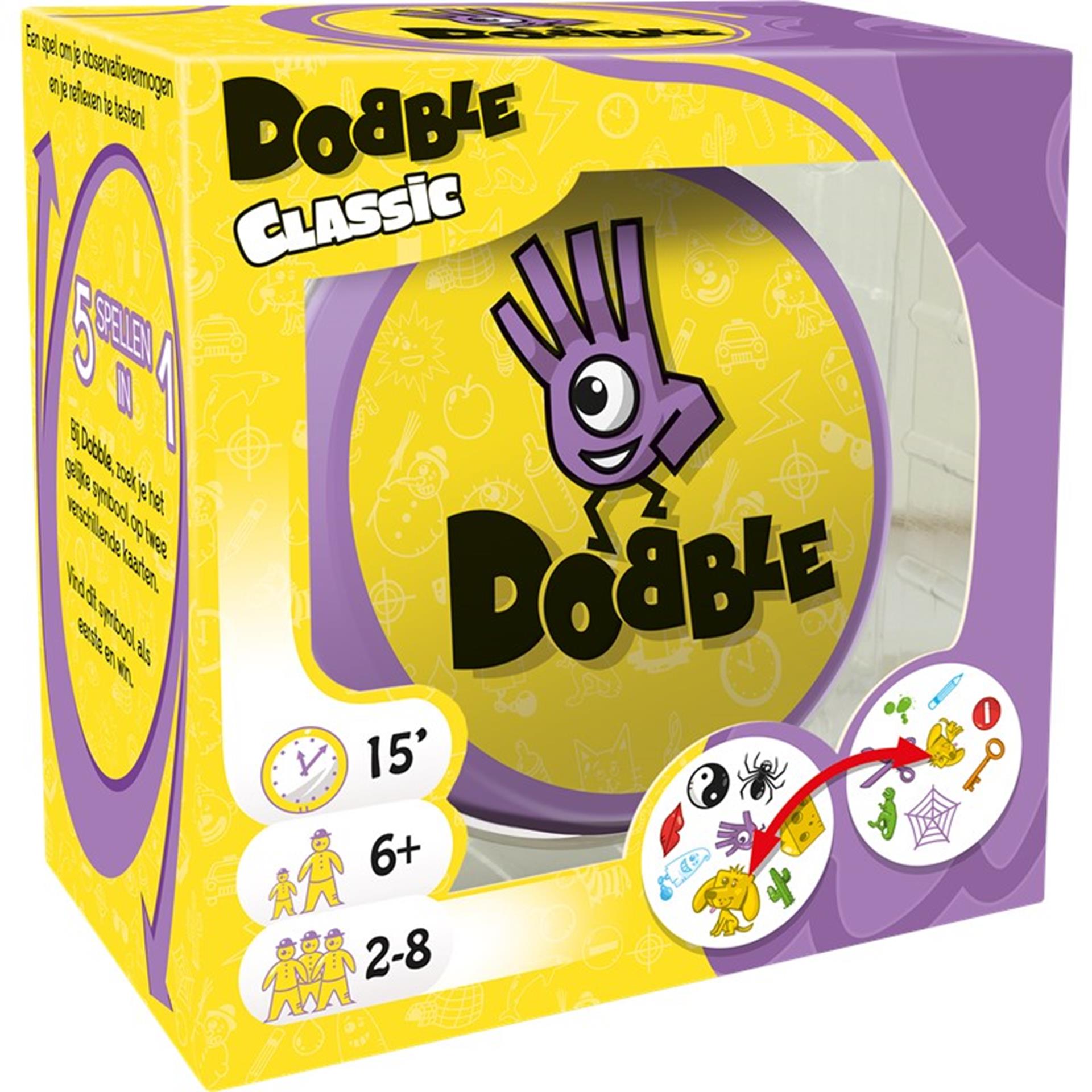 Zygomatic Board Game Studio - Zygomatic Board Game Studio Dobble classic – nederlandstalig kaartspel voor 2 tot 8 spelers - leuk familiespel vanaf 6 jaar - het razendsnelle zoekspel voor het hele gezin