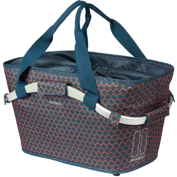 BASIL - BASIL Fietsmand flair carry all achtermand met mik bevestiging 38 x 21 x 27 cm - navy blue