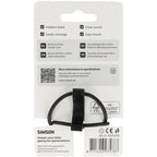 Simson fietsbel micro 23mm rubber elastiek bevestiging zwart