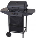 Vaggan 2-pits barbecue op wielen 100 cm RVS zwart
