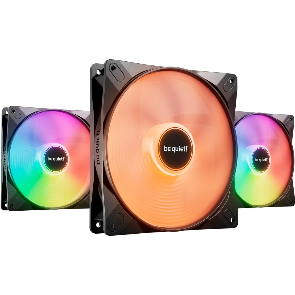 Be quiet! light wings lx pwm high-speed rgb case fans (zwart, 3 stuks, 140 x 140 x 25 mm)