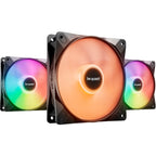 Be quiet! light wings lx pwm high-speed rgb case fans (zwart, 3 stuks, 120 x 120 x 25 mm)