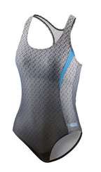 Beco Badpak dames polyester grijs blauw mt 46