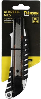 Enzo benson afbreekmes 18mm aluminium zwart - 6410820