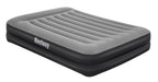 Bestway luchtbed 2 persoons - luchtmatras 203 x 152 x 46 cm - met ingebouwde pomp en leegloopventiel - tritech materiaal - behoud zijn vorm - kampeer accessoires - zwart grijs