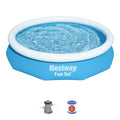Bestway opblaaszwembad fast set met pomp rond 305-s
