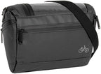 Bike carbon waterafstotende stuurtas met schouderhengsel 5l zwart