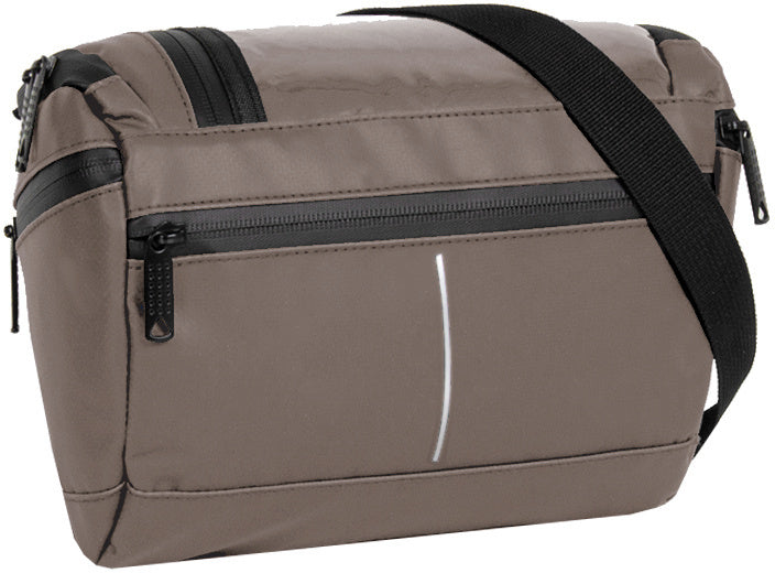 Bike splash waterafstotende stuurtas met schouderhengsel 5l taupe
