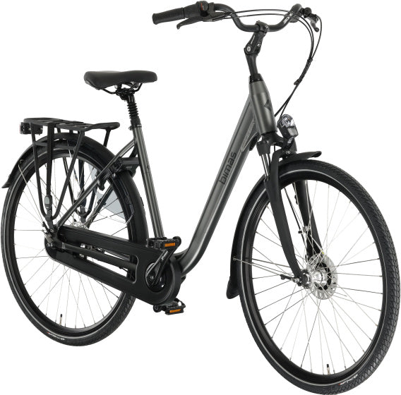 Bimas - Bimas City 7.3 28 inch 50 cm dames 7v rollerbrake matgrijs