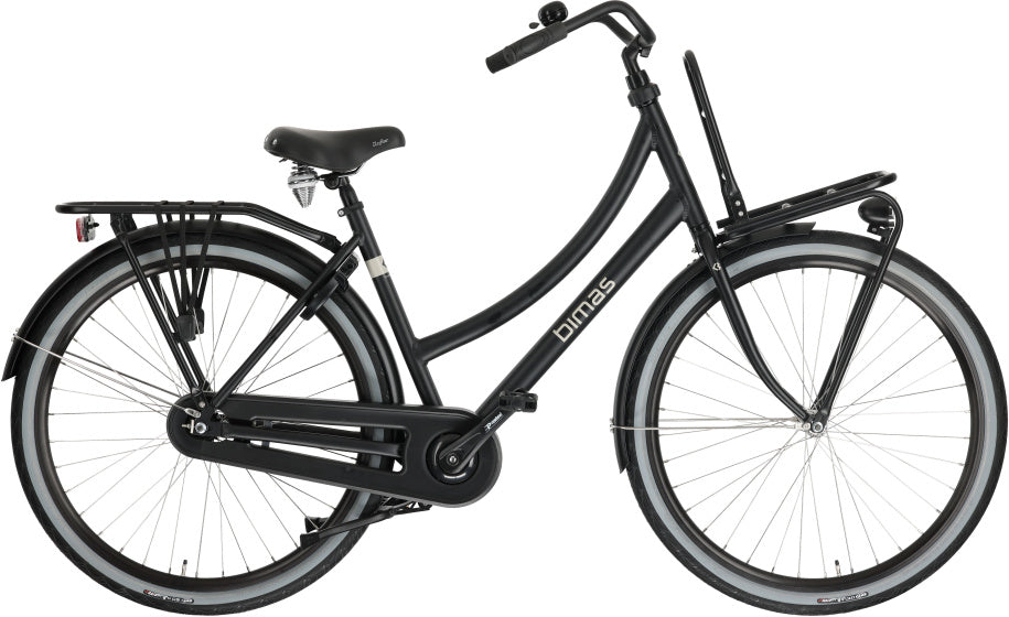 Bimas - Bimas Transporter 1.0 28 inch 50 cm dames terugtraprem matzwart