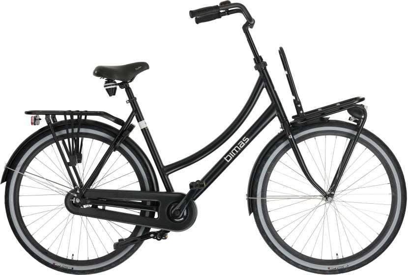 Bimas - Bimas Transporter 1.0 28 inch 57 cm dames terugtraprem matzwart