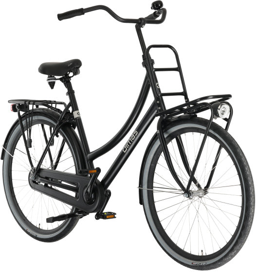 Bimas - Bimas Transporter 1.0 28 inch 57 cm dames terugtraprem matzwart