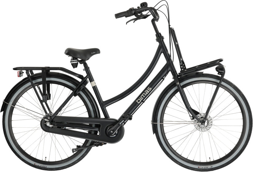 Bimas - Bimas Transporter 3.3 28 inch 50 cm dames 3v rollerbrake matzwart