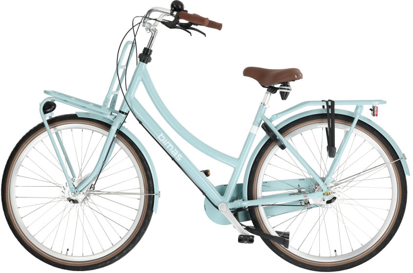 Bimas - Bimas Transporter 3.3 28 inch 50 cm dames 3v rollerbrake mintblauw