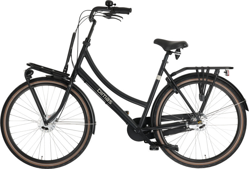 Bimas - Bimas Transporter 3.3 28 inch 57 cm dames 3v rollerbrake matzwart
