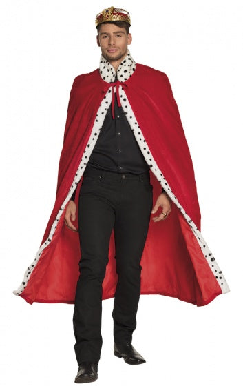 Boland Koningsmantel deluxe heren 130 cm rood