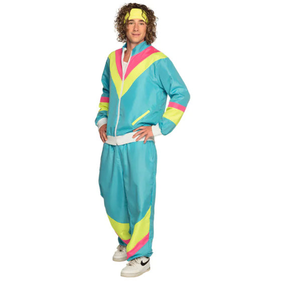 Boland Retro Trainingspak Heren Polyester Blauw maat XXL