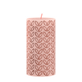 Bolsius stompkaars silhouette misty pink met print 130x68 mm