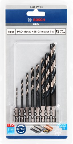 Bosch Accessoires - Accessoires metaalborenset | impact control | hss| 8-delig - 2608577139