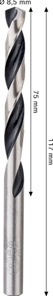 Bosch accessoires spiraalboor hss pointteq | 8,5 mm | 1 stuk - 2608577849