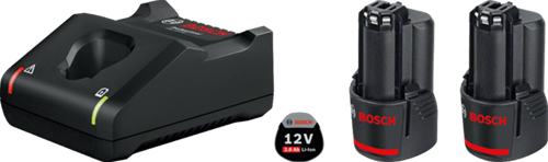 Bosch blauw starterset basic - 2 x gba 12v 2.0ah + gal 12v-40 professional - 1600a019r8