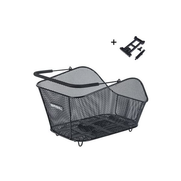 BASIL - BASIL Fietsmand icon m met mik bevestiging 13 liter 39 x 24 x 14 - zwart