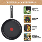 Tefal change black keramische koekenpan ø20cm inductie