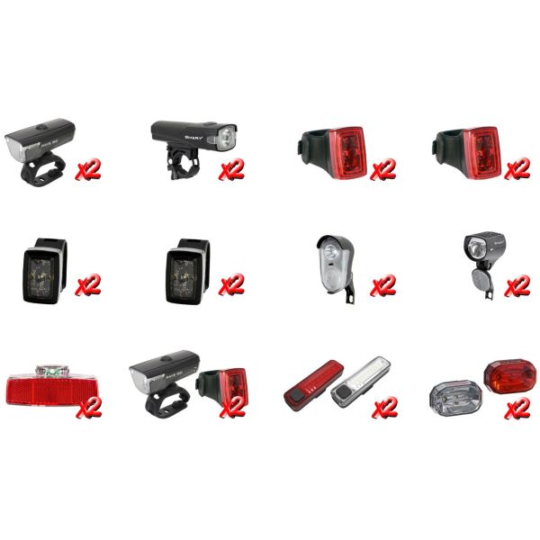 Smart - Introductiepakket fietsverlichting (2x 12 items)