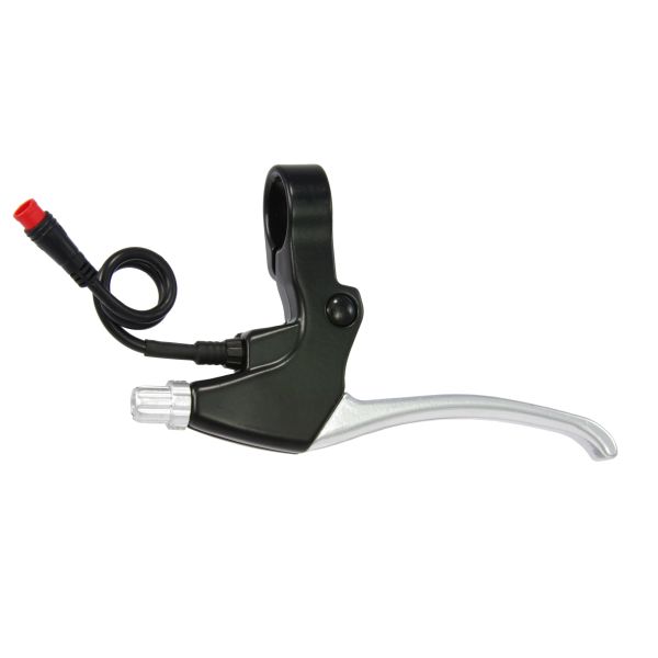 Saccon - remhendel set voor e-bike met magnetische rem onderbrekings schakelaar. zwart/zilver