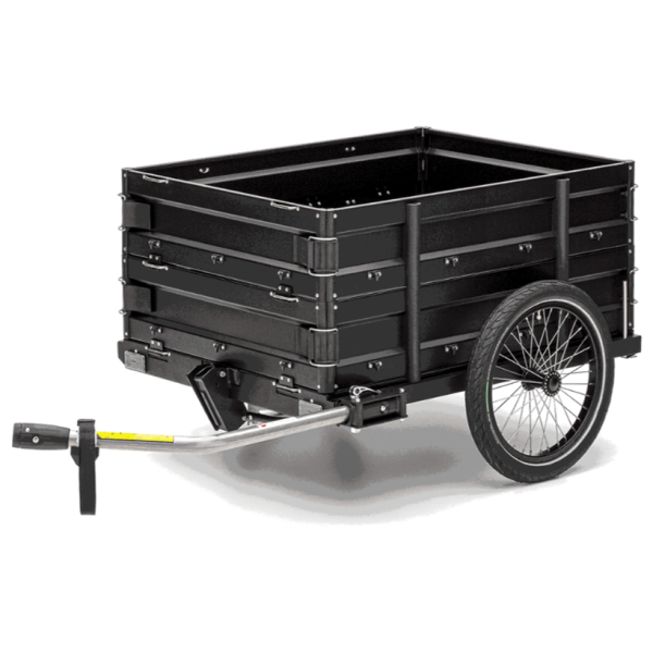 Roland - Fietstrailer carrie m.e - basismodel met dubbele zijwanden zwart