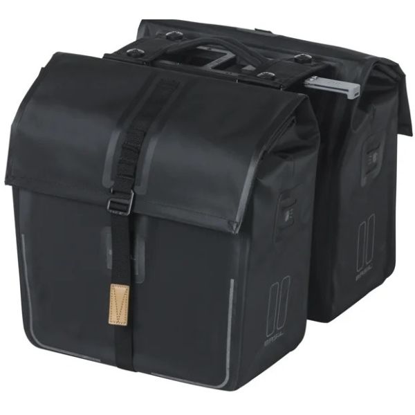 Basil tas urban dry mik 2.0 dubbel matzwart | 50l