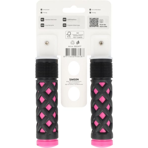 Simson - handvatten kinder roze-zwart