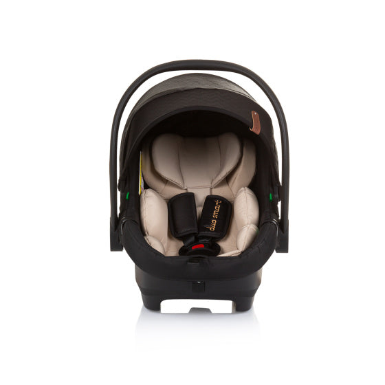 Chipolino duo autostoel 40-87 cm groep 0+ obsidian zwart beige