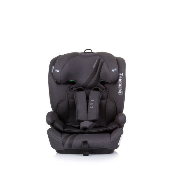 Chipolino icon autostoel i-size 76 -150 cm groep 1, 2 én 3 granite antraciet
